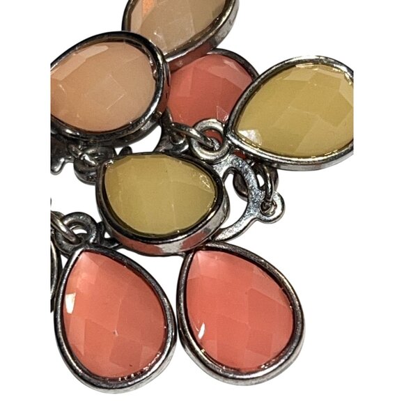 Multicolor Cascading Wired Pierced Earrings Spring Colors Bohemian Retro Dangle - Picture 8 of 10